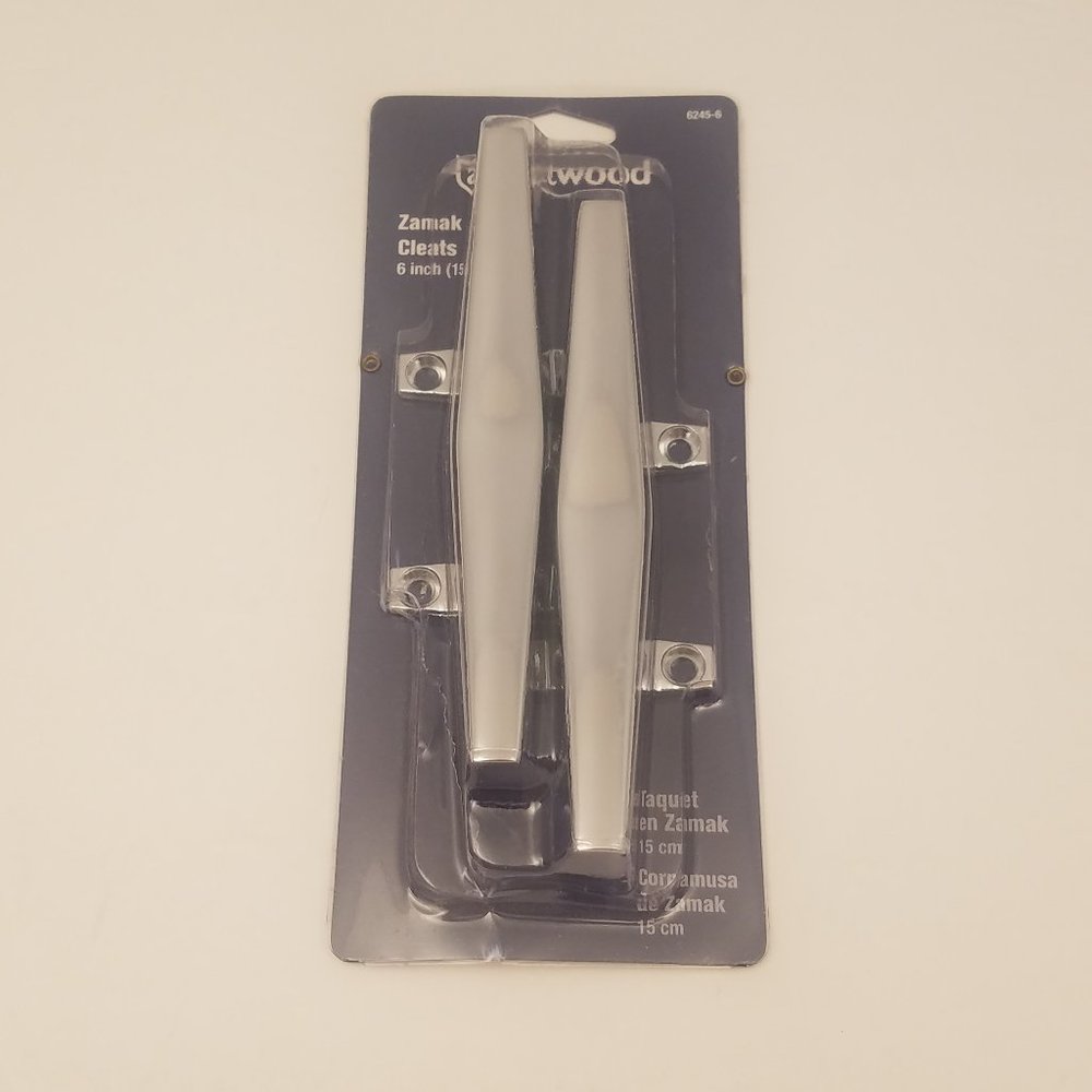Attwood ZAMAK Cleats 6 Inch / 15 cm Chrome Plated 1 Pair